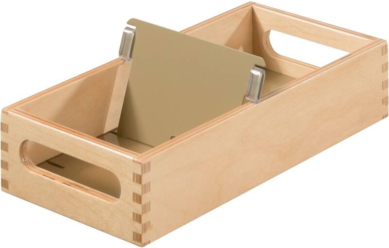 HAN 507-0 Kaartenbak Lichtbruin A7 500-900 Metaal, hout 12,6 x 25 x 5,4 cm