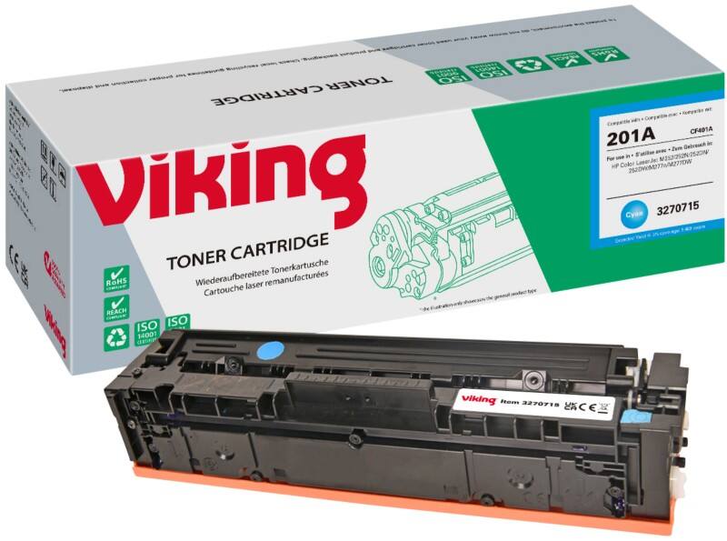 Viking 201A compatibele HP tonercartridge CF401A cyaan