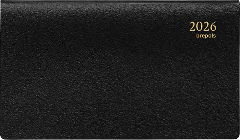 Brepols Omniplan Genova Zakagenda 2026 A6 1 Week per 2 pagina's Duits, Engels, Frans, Italiaans, Nederlands, Spaans Zwart 0,738,2058,01,2,0