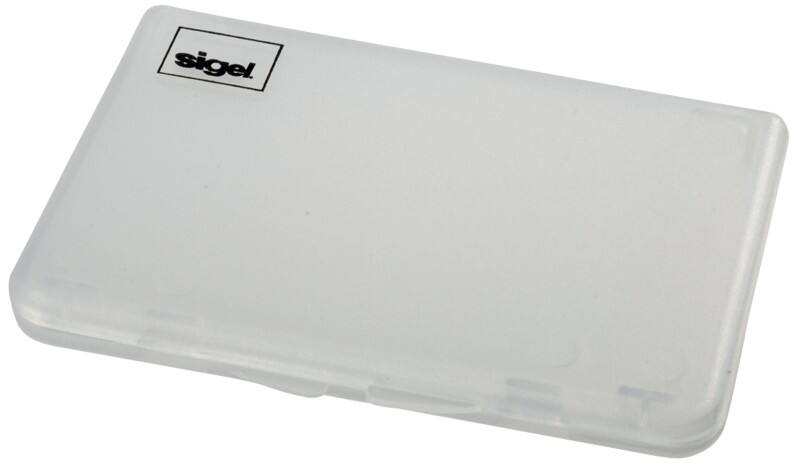 Sigel VA140 Visitekaarthouder Transparant Speciaal 25 kaartjes Kunststof 8,7 x 2,7 x 5,5 cm