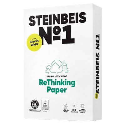 Steinbeis No.1 A3 Kopieerpapier Gebroken wit Recycled 80 g/m² Glad 500 Vellen