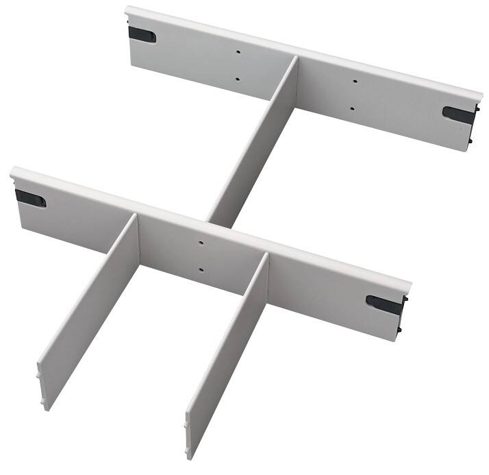 Hammerbacher Scheidingswand voor ladeblok Lichtgrijs Pak van 10