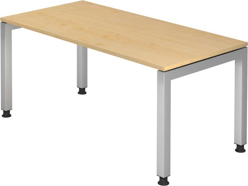 Hammerbacher J Series VJS Hoogteverstelbaar Bureau Rechthoekig Ahorn 4 metalen poten 1.600 (B) x 800 (D) x 760 (H) mm Spaanplaat, Staal