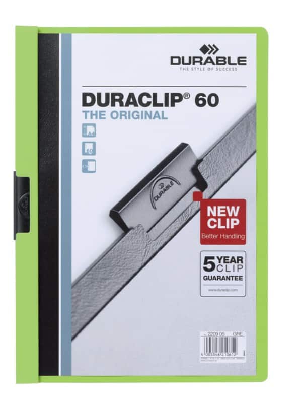 DURABLE DURACLIP Klemmap 60 Vellen A4 Groen