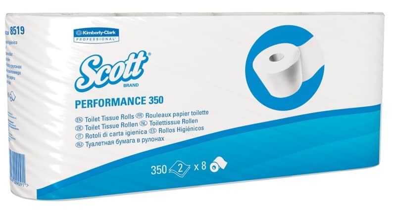 Scott Toiletpapier 2-laags 8519CASE 64 Rollen à 350 Vellen