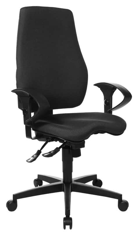 Realspace Eiger Bureaustoel Synchroonmechanisme Stof 2D armleuning Hoogteverstelbaar Zwart 110 kg 640 x 680 x 1.270 mm