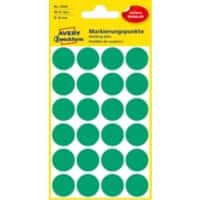 AVERY Zweckform 3006 Markeringspunten Groen 4 Vellen à 24 Etiketten 18 x 18 mm