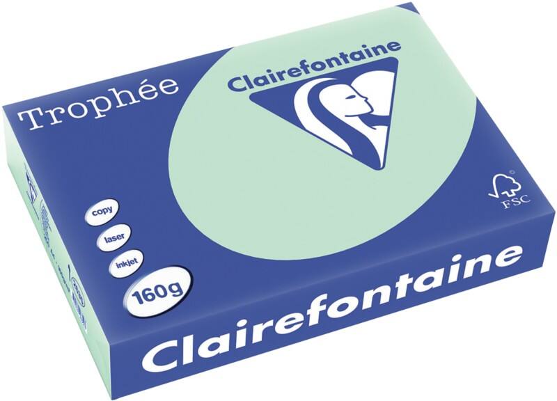 Clairefontaine Trophée A4 Gekleurd papier Groen 160 g/m² Mat 250 Vellen