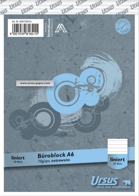 Ursus Style Notitieblok A6 Gelinieerd Geniet Papier Wit Geperforeerd  100 Pagina's 50 Vellen