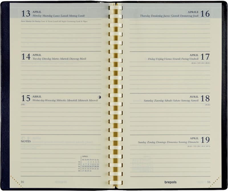 Brepols Interplan Zakagenda-navulling 2026 A6 1 Week per 2 pagina's Duits, Engels, Frans, Italiaans, Nederlands, Spaans Zwart 0,736,9900,00,2,0