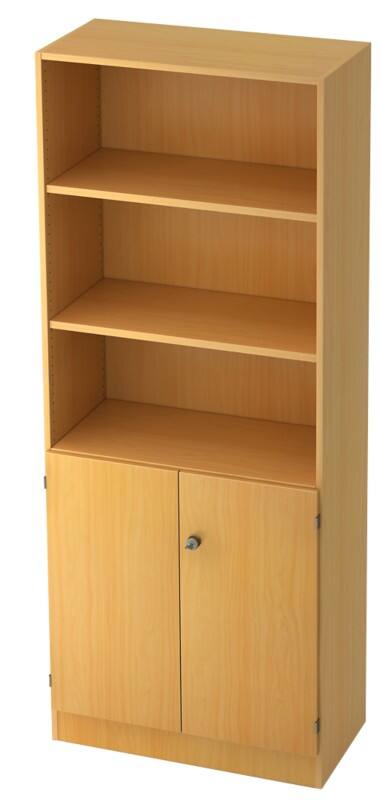 Hammerbacher Gemelamineerde spaanplaat Kast 2 Planken 800 x 420 x 2.004 mm Bruin Beuken