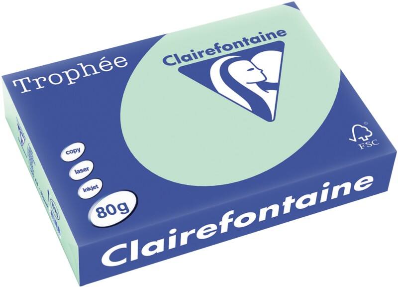 Clairefontaine Trophée A4 Gekleurd papier Lichtgroen 80 g/m² Mat 500 Vellen