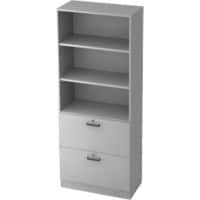 Hammerbacher Future Gemelamineerde spaanplaat Archiefkast 2 Planken 800 x 420 x 2.004 mm Grijs