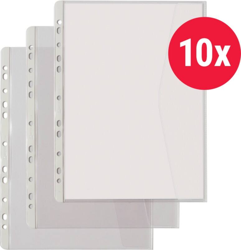 Rexel Showtassen A4 Generfd Transparant 130 micron PP (Polypropeen) Rechts 11 Gaten 10 Stuks