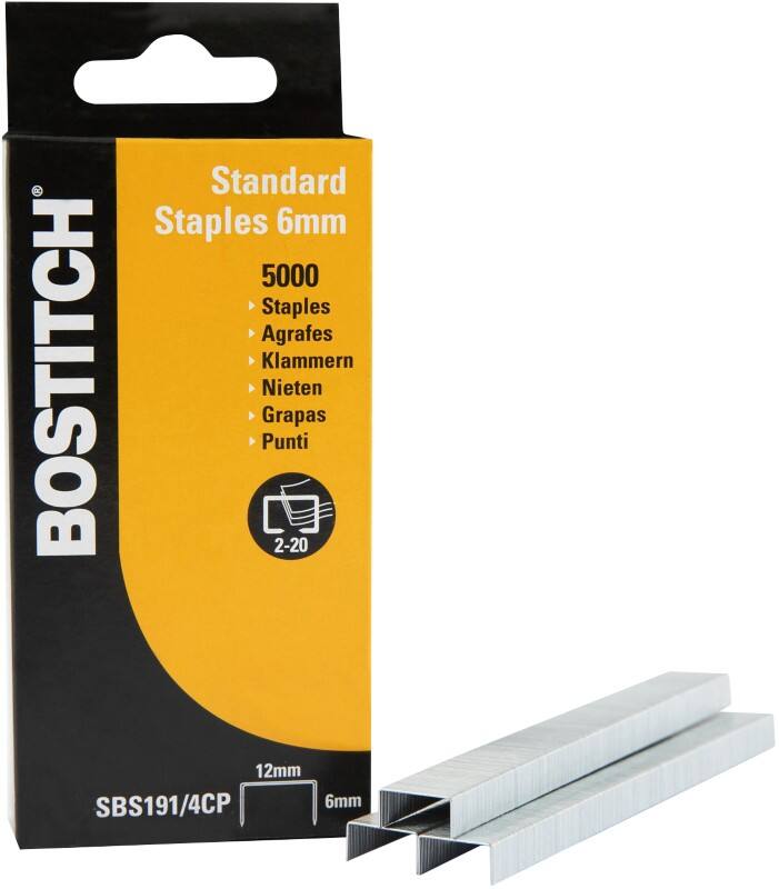 Bostitch Nietjes 24/6 SBS191/4CP Metaal Zilver 5000 Nietjes