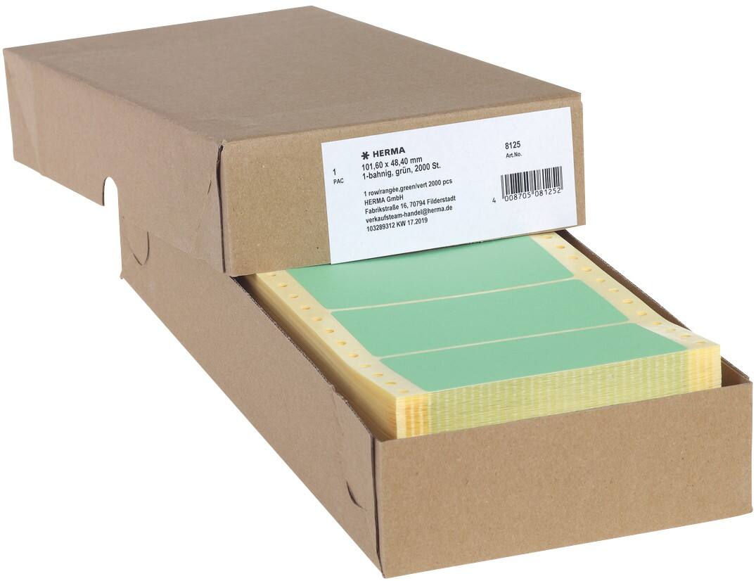 HERMA Computerlabels 8125 Rood 101,6 x 48,4 mm 2000 Vellen à Etiketten