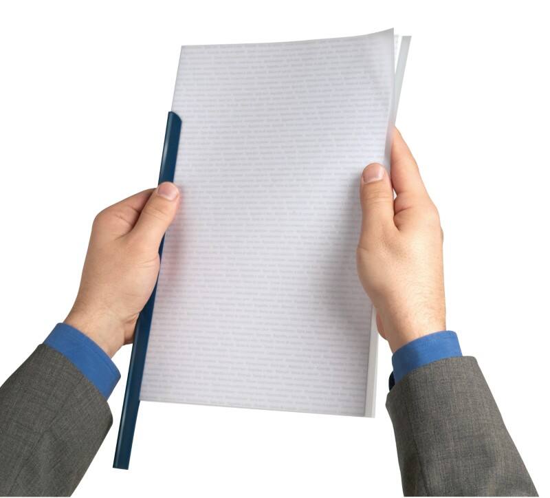 DURABLE Klemrughoezen 291919 A4 Transparant PVC Lengte 30 cm 50 Stuks