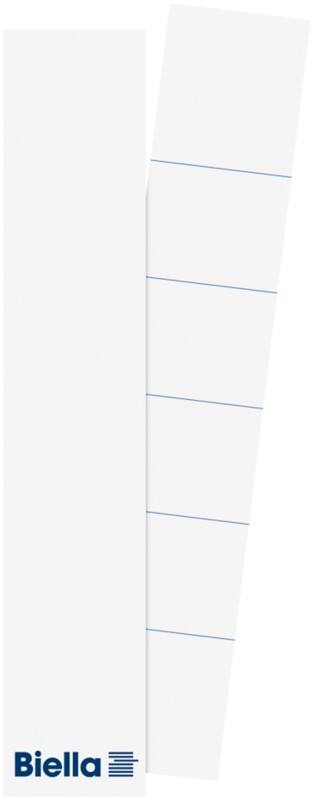 Biella Ordnerrugetiketten Wit 2.7 x 14.5 cm Pak van 25