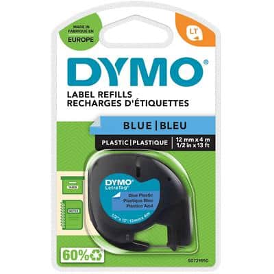 Dymo LT S0721650 / 91205 Authentiek Labeltape Zelfklevend Blauw 12 mm x 4m