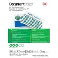 GBC Document Lamineerhoezen A7 Glanzend 125 micron (2 x 125) Transparant 100 Stuks