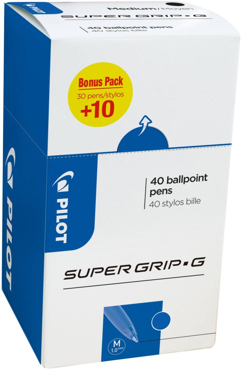 Pilot Super Grip G Balpen 0.3 mm Blauw 40 Stuks