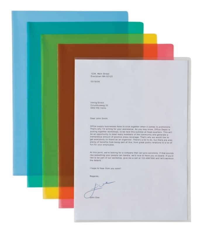 Viking Deluxe Stark L-map A4 Kleurenassortiment PP (Polypropeen) 145 micron 25 Stuks