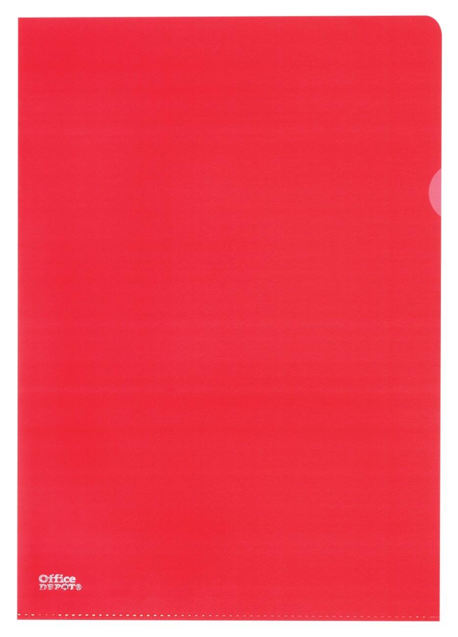 Office Depot L-mappen Deluxe A4 Rood polypropyleen 145 Micron 21,7 x 30,7 cm 25 stuks