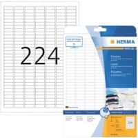 HERMA Inkjet-etiketten 8830 Wit A4 25,4 x 8,5 mm 25 Vellen à 224 Etiketten