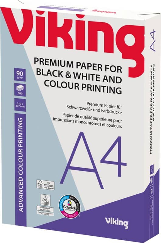 Viking Advanced Colour Printing A4 Kopieerpapier 90 g/m² Glad Wit 500 Vellen