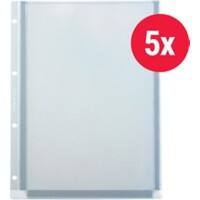 Kolma Voluma Showtassen A4 Glanzend Transparant 180 Micron PP (Polypropeen) Boven 4 Gaten 5 Stuks