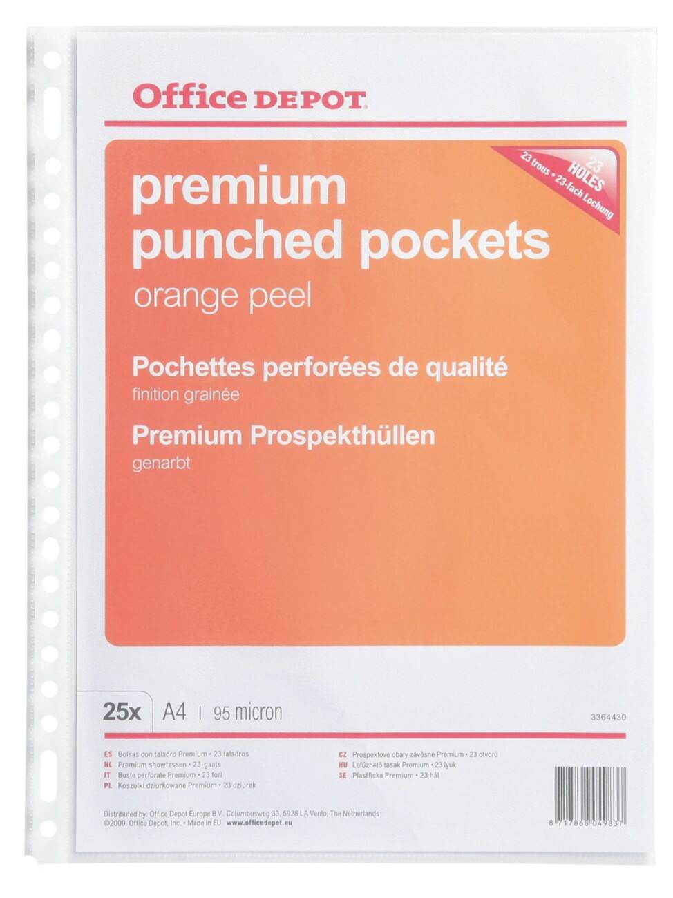Office Depot Showtassen A4 23 Gaten 95 Micron 25 Stuks