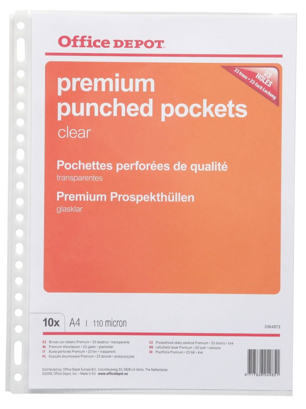 Office Depot Showtassen A4 23-gaats Transparant 21 x 29,7 cm 110 micron 10 stuks
