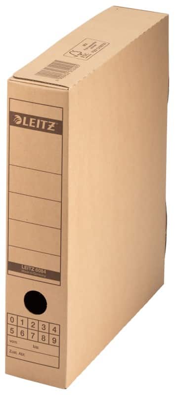 Leitz Premium Archiefdozen 6084 Met Flapdeksel 600 Vel A4 Natuurbruin Karton 7 x 27 x 32,5 cm
