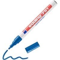 edding 751 Permanent Lakmarker Blauw Fijn Ronde punt 1 - 2 mm  Waterbestendig
