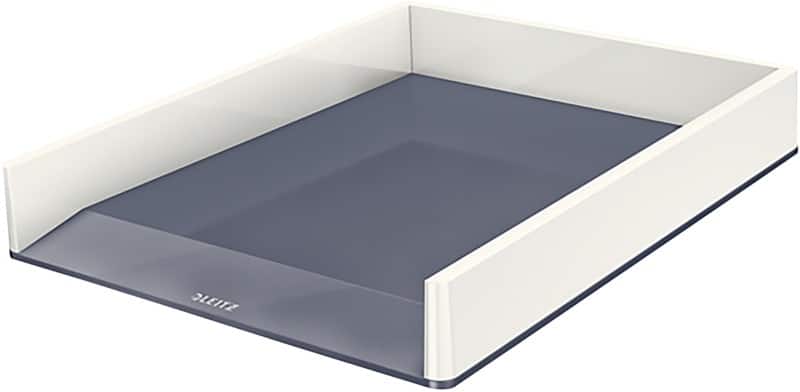 Leitz WOW Brievenbakje Duokleur A4 Wit, Grijs 26,7 x 33,6 x 4,9 cm