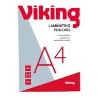 Viking Lamineerhoezen A4 Mat 125 (2 x 125 micron) Transparant 100 Stuks