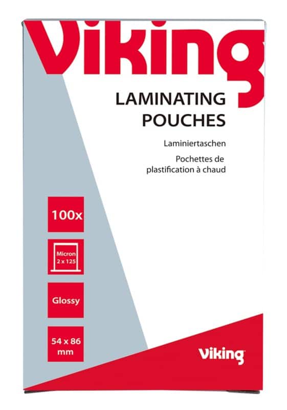 Viking Lamineerhoes Visitekaartje & creditcard Glanzend 125 micron (2 x 125) Transparant 100 Stuks