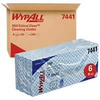 WYPALL Reinigingsdoekjes 1-laags X50 7441 Blauw Pak van 50 Vel