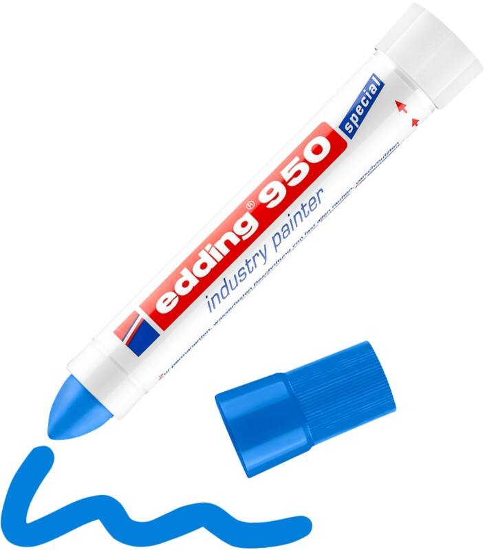 edding 950 Permanent Marker Blauw Extra breed Ronde punt 10 mm