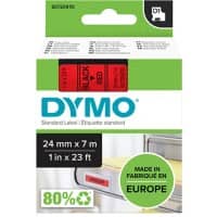 DYMO Etiketteertapecassette D1 S0720970 Zwart print op rood