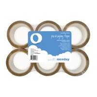 Niceday Verpakkingstape 48 mm x 66 m Bruin 6 Stuks