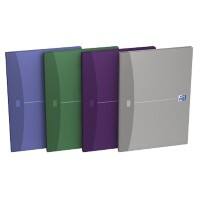 OXFORD Office Essentials A4 Gebonden Notitieboek Kleurenassortiment Kartonnen kaft Geruit 5 stuks à 96 Vellen