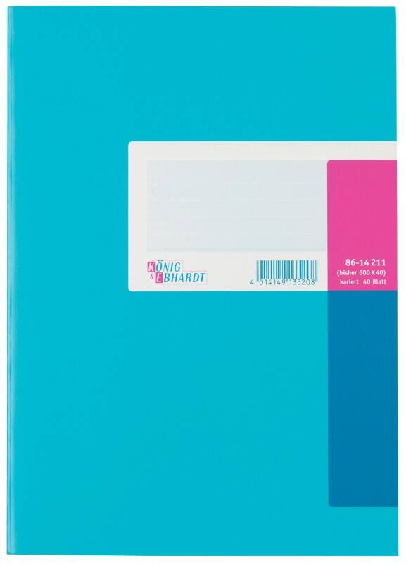 König & Ebhardt Schrift A4 Geruit Gebonden Karton Wit 80 Pagina's 40 Vellen