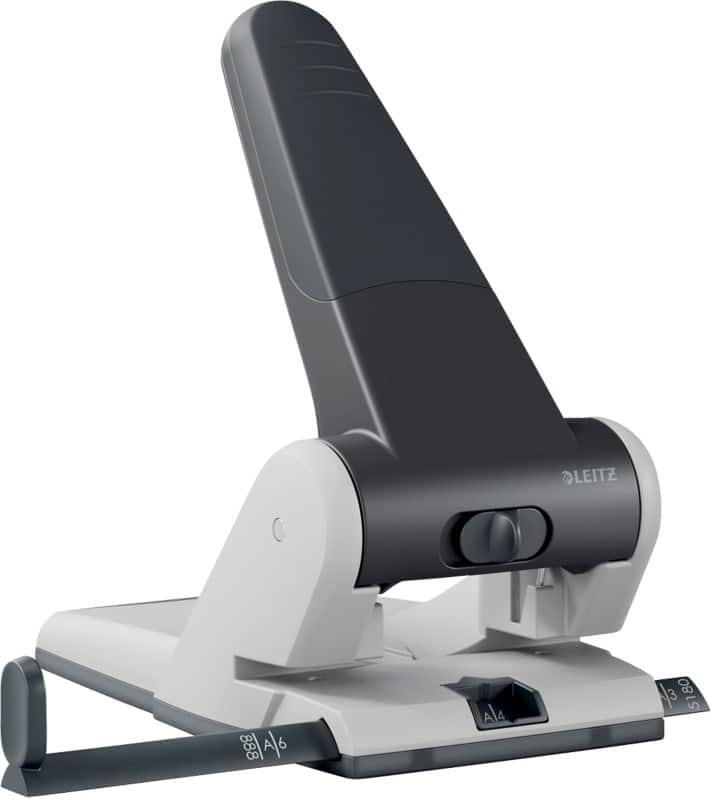 Leitz 2 gaten stevige perforator 5180 metaal Powersave 65 vellen zwart