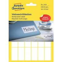 AVERY Zweckform 3324 Multifunctionele etiketten Wit 38 x 18 mm 27 Vellen à 24 Etiketten