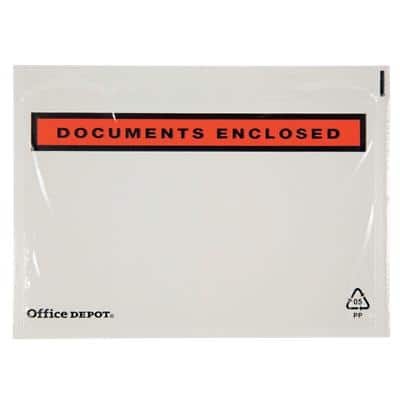 Office Depot Paklijst-enveloppen C6 16,2 (B) x 11,5 (H) cm Zelfklevend Zonder Venster 250 Stuks