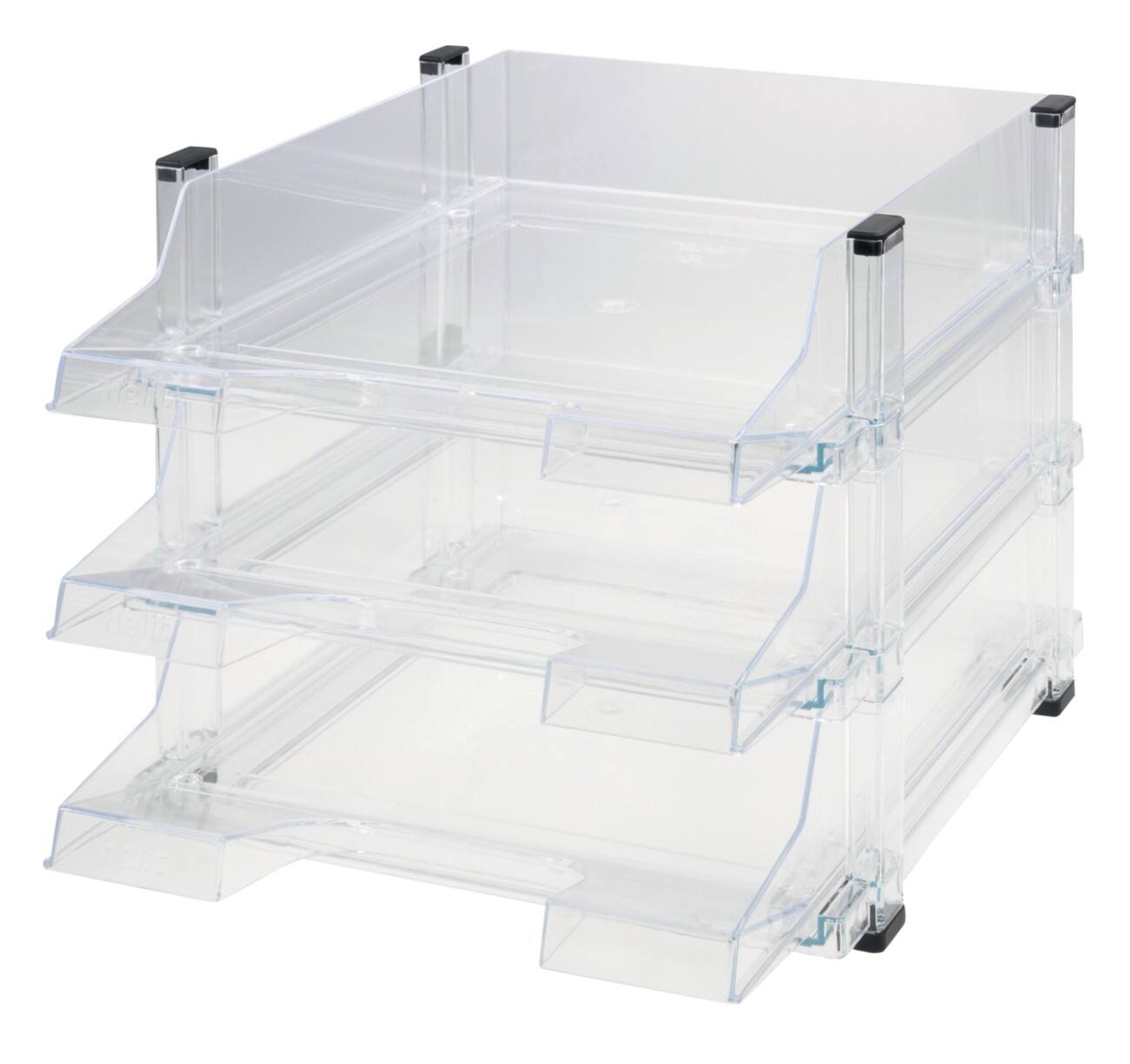 helit Brillant Brievenbakjes Transparant A4 28,2 x 34,7 x 23,4 cm 3 Stuks