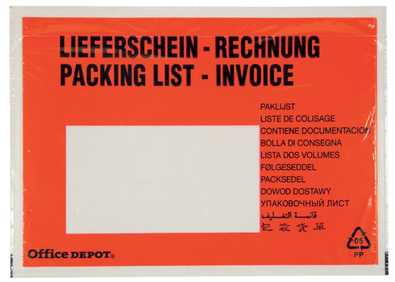 Office Depot Packlijst Enveloppen C6 11 x 17,5 cm 250 Stuks