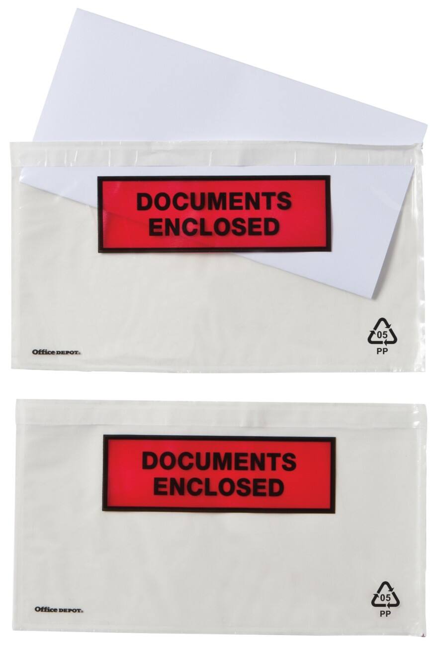 Office Depot Paklijst-enveloppen DL 110 x 220 mm 250 Stuks
