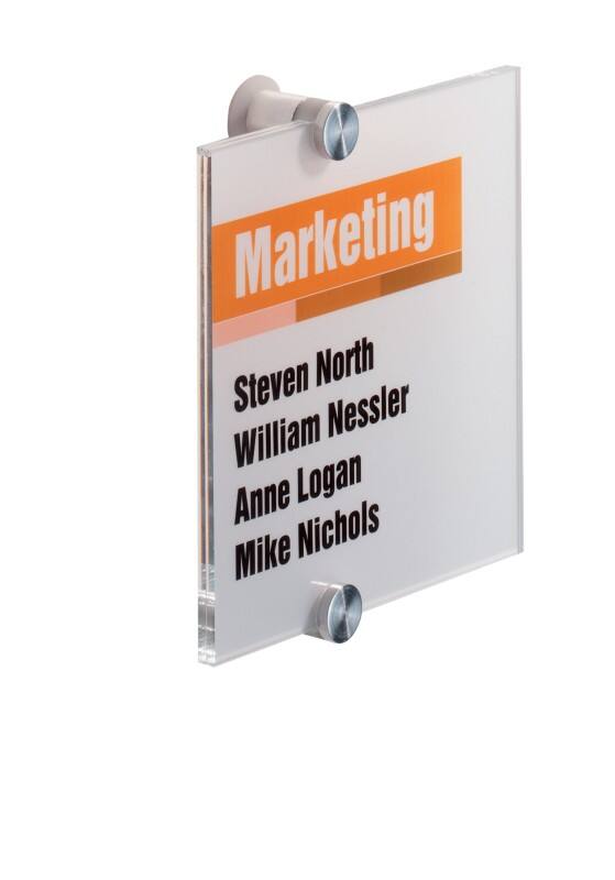 DURABLE Crystal Sign Bordhouder Schroeven Plexiglas 21 x 14,8 cm